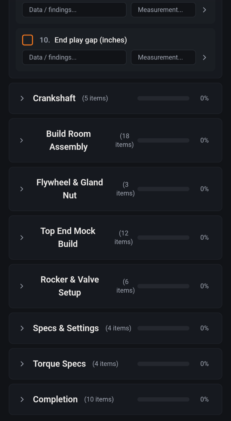 Full build breakdown